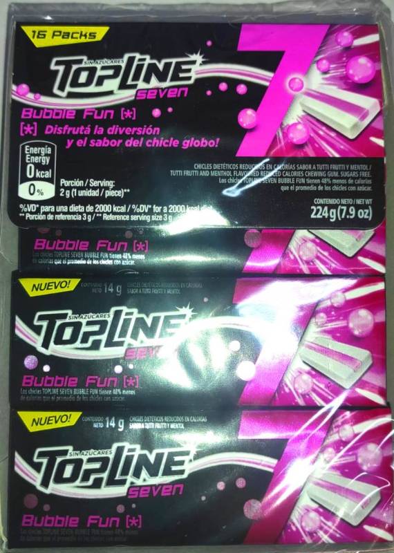 Top Line 7  Chicle Globo  (16) X Unid