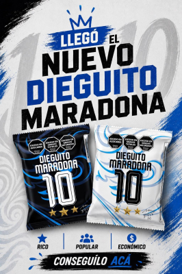 Alfa Dieguito Maradona Negro 38 Gr (32) X Unid