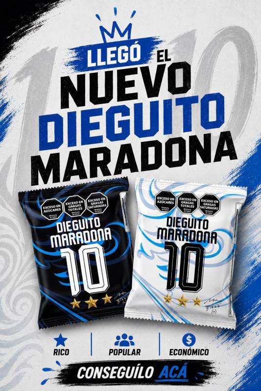 Alfa Dieguito Maradona Negro 38 Gr (32) X Unid