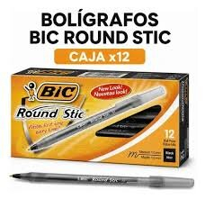 Birome Bic Round Stic Negra (12) X Unid