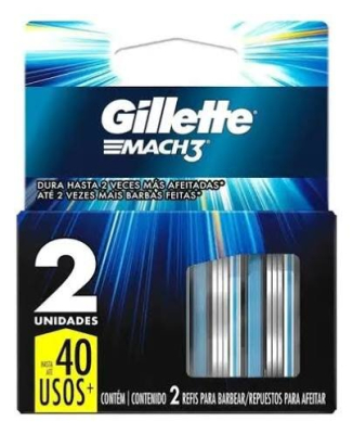 Gillette  Mach Iii Azul  2 Unidades
