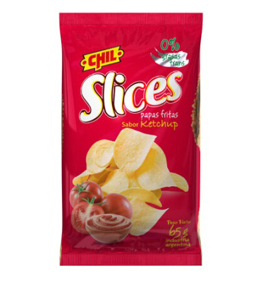 Papas Slices Ketchup 65 Gr